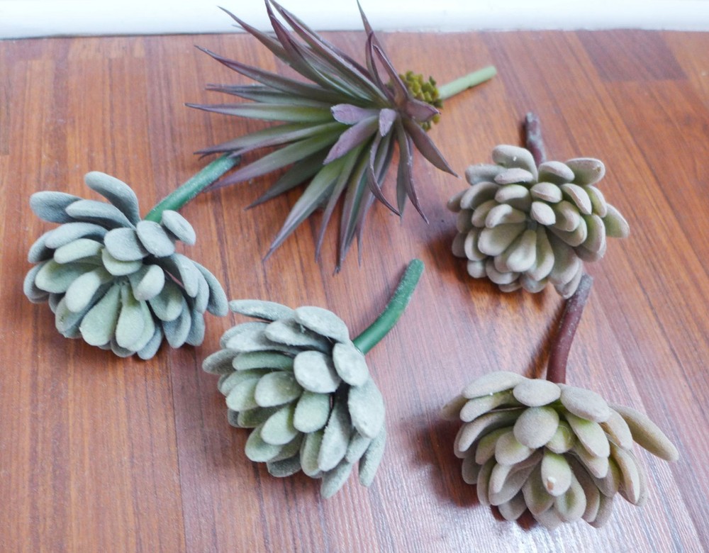 5 Mini Plants Artificial Mexican Snowball Succulent Plants Lifelike Landscape