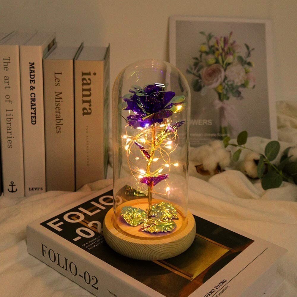 Eternal Rose Flower LED Enchanted Galaxy Rose LED Light Valentine’s Gift