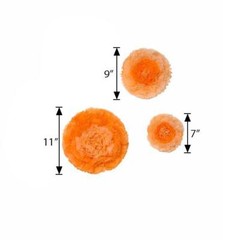 24 pack 7″ 9″ 11″ Coral and Orange Tissue Paper Carnation Flowers Party Backdrop