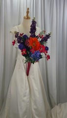 Summer Love Bright and Beautiful Faux Silk Wedding Bouquet