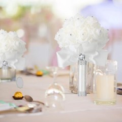 10 Pcs Wedding Bouquets for Engagement Church Party (White)