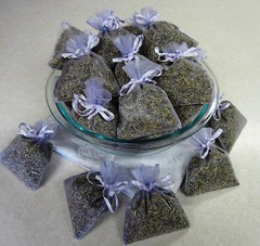 Set of 30 Lavender Sachets made with Lavender Organza Bags