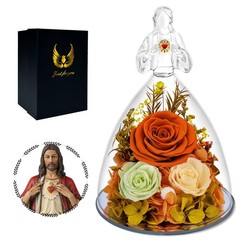 Gift for Mom Preserved Rose Birthday Mother‘s Day Her Women Orange