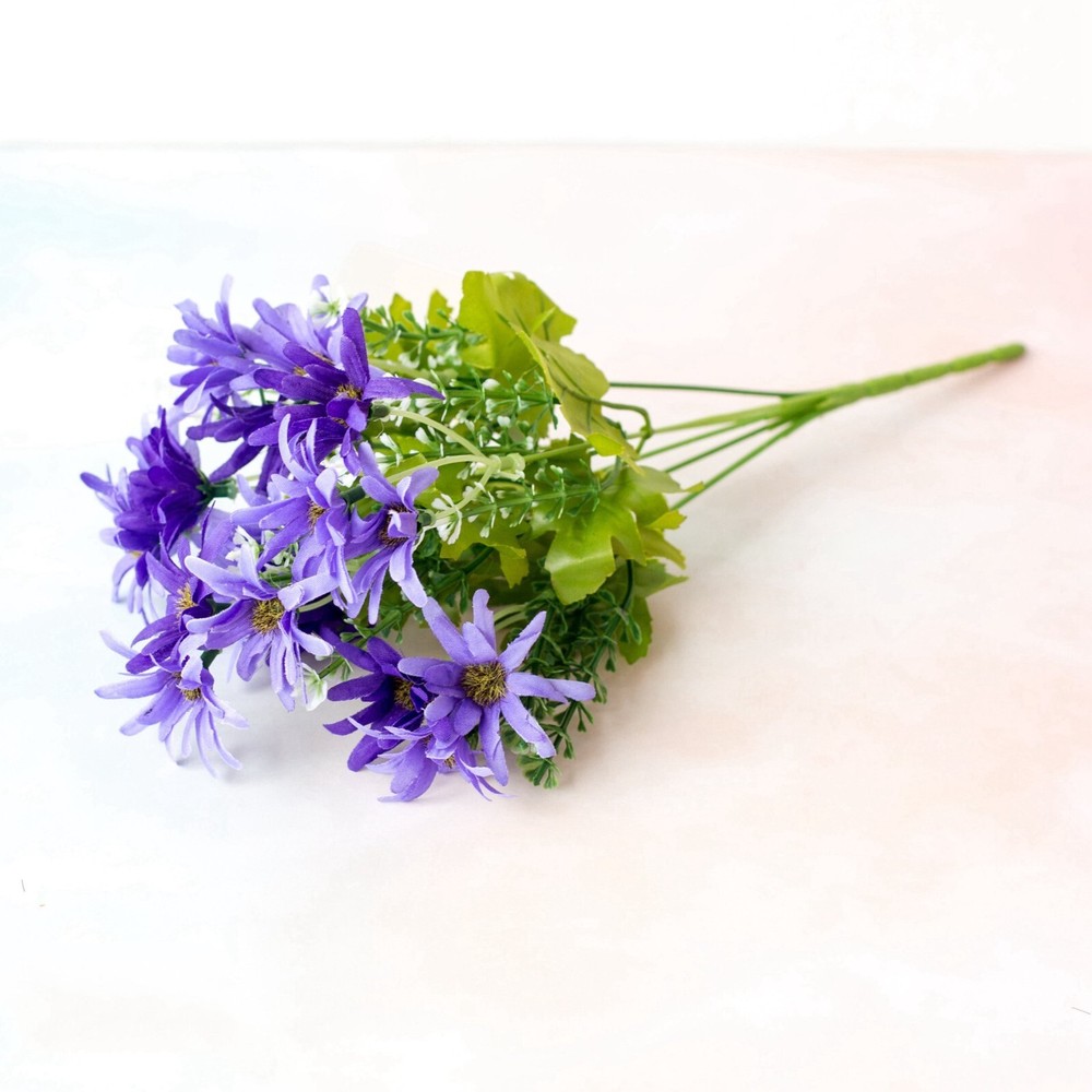 US 4/10pcs 18Head Faux Daisy Fake Flower Plastic Green for Home & Party Ornament