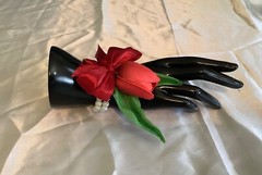 Real touch tulip wrist corsage…custom made