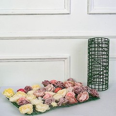 10 DARK GREEN 24″ x 16″ Plastic Mesh Grid Frames DIY Flower WALL PANELS Party