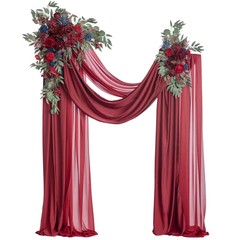 Ling’s Moment Burgundy Artificial Wedding Arch Flowers Kit Pack of 4, 2pcs Ha…