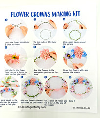 4 Crown DIY Flower Crowns Making Kit Handmade Floral Supplies included-NEW