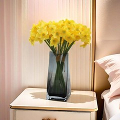 Artificial Flower Daffodil Silk Flowers Bouquet,2 Bundles,Decorative Home and…