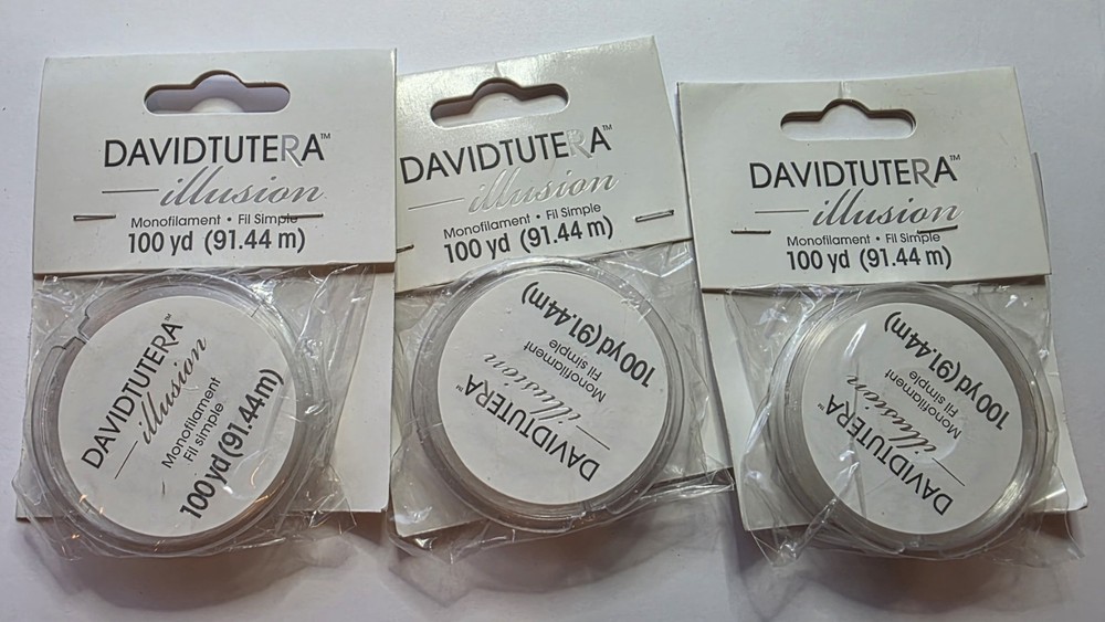 DAVID TUTERA™ ILLUSION Monofilament 100 yds – Lot of 3 – NIP