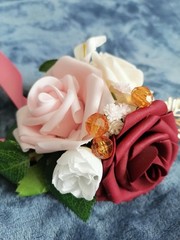 Homecoming Wedding Wrist/Shoulder Corsage Artificial Flower Party Decoration 1pc