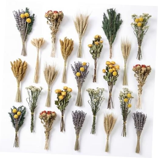 345 Pcs Large Boho Dried Flower Bouquet Wedding Decor for Vase