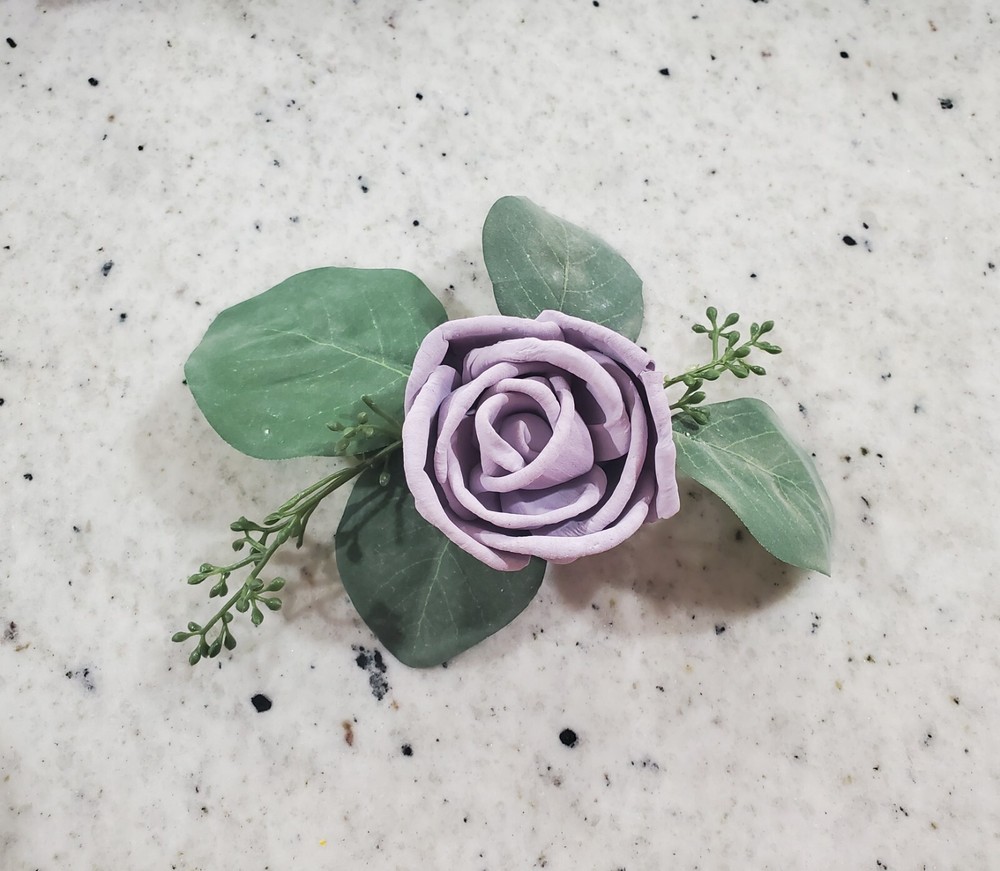 Lavender Wedding Cake Flower Eucalyptus Reusable Purple Sola Wood DIY Topper