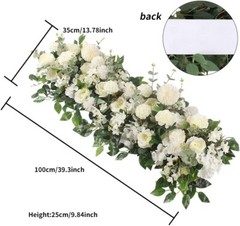 Wedding Arch Flowers,3.28ft Artificial Flowers Arrangement Swag