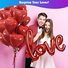 50PCS Love Balloons and Heart Balloons Kit&2000 PCS Silk Rose Petals 42Inch I
