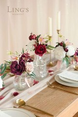 Ling’s Moment Wedding Flowers Mini Bridesmaid Bouquets Set of 6 Pre-Made Smal…