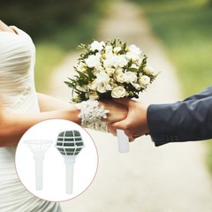 4Pcs Reusable Plastic Wedding Bouquet Holders for DIY Bridal Flower Handlers