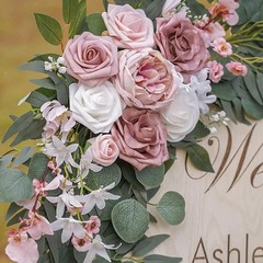 2x Wedding Arch Flowers Wedding Chair Back Flowers Silk Flowers Modern Greenery