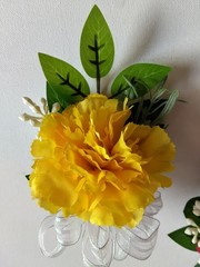 Formal pin on boutonniere set of carnations