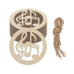 20pcs Music Notes Shaped Wood DIY Craft Cutouts Musical Notes Unfinished Wood