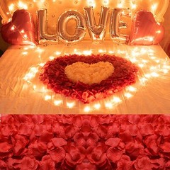 2000Pcs Red Artificial Fake Rose Petals Wedding Romantic Event Party Decor USA