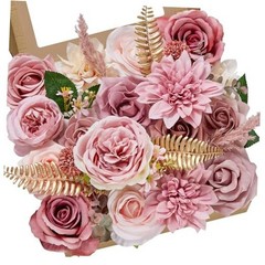 Artificial Flowers Dusty Pink Silk Fake Flowers for DIY A Abby Dusty Pink