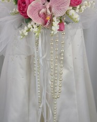 Pretty Ballerina Rose and Orchid Faux Silk Wedding Bouquet