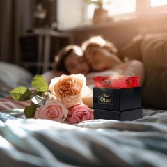 Preserved Roses in Gift Box, Real Eternal Rose Flower Gifts for Anniversary -Red