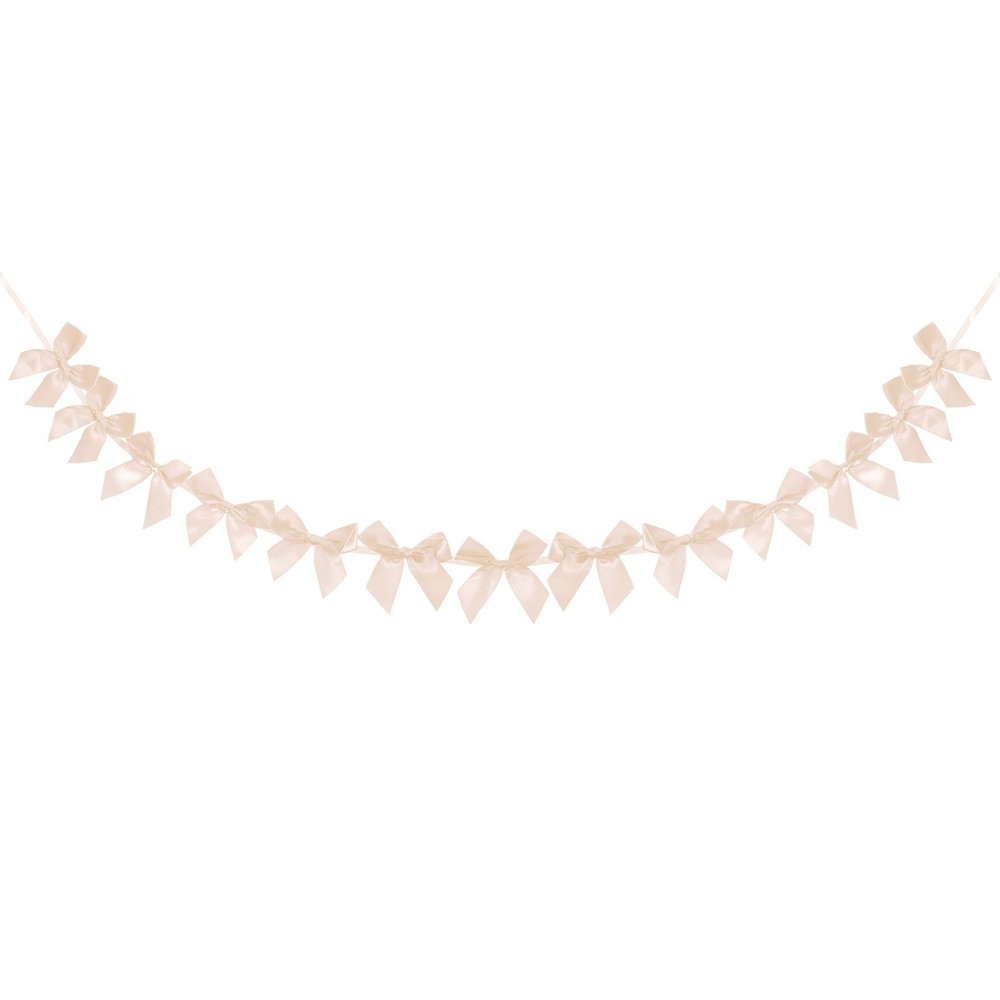 1 String of 13 PCS Champagne Bow Garland Banner Decoration Party Bow