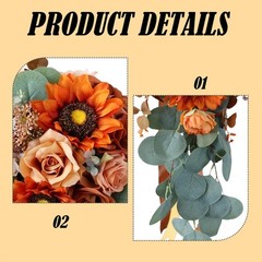 Artificial Waterfall Bridal Bouquet for Celebration Anniversary Festival