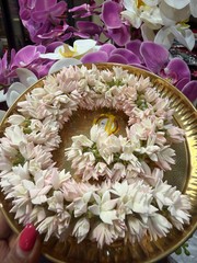 16” 1 Mulam Jaathi Poo Natural Looking Handmade Jasmine Flower Gajra G5