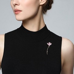 Chinese Style High-end Lotus Brooches Women Design Sense Jewelry