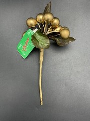 Metalic Gold Mini Flower Pick Floral Pick Hobby Lobby