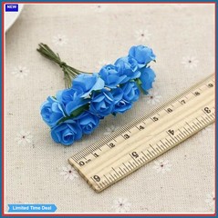 144 Pcs 1.5 cm Mini Paper Rose Bouquet Scrapbooking Wedding Party Decoration