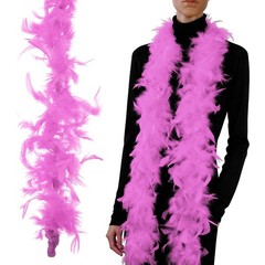 40g 2 Yards Feather Boa, Costume Turkey Chandelle Feathers Boa Rose Red