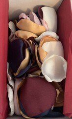Silk Flower Petals Flower Girl Wedding Gold Navy Blush White Burgundy Fabric