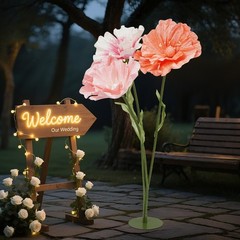 Giant Artificial Flowers, Large Artificial Flowers with Stems and Base
