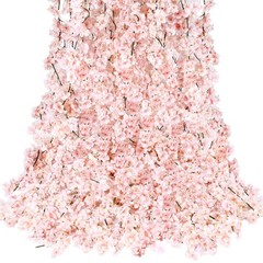 Sggvecsy Cherry Blossom Garland Artificial Flower Vines 6 6pcs, Pink