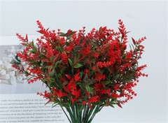 8Bundles Artificial Plants Flowers Fake Outdoor Plastic Faux UV Resistant Decor