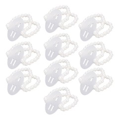 10 Pcs Pearl Wrist Corsage Bracelet Elegant White Pearl Elastic Wedding Band