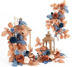 6Pack 2ft Artificial Flowers Garland Dusty Rose Lantern Flower Centerpieces