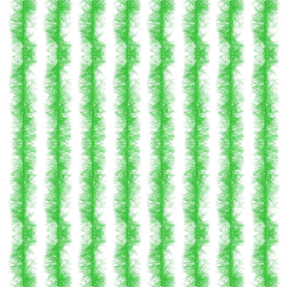 5Ft Feather Boa, 8 Pcs Artificial Fluffy Feather Boas, Fruit Green