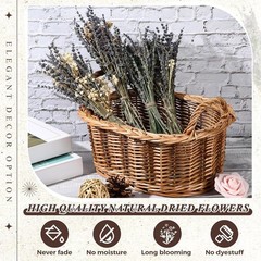 4 Pack Large Size Boho Dried Flower Bouquet 15-17 Inch Wedding Handmade Dry F…