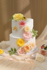 Artificial Flower Assortment for DIY Centerpiece Arrangement Pink Yellow
