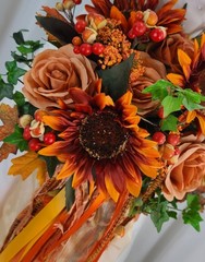 Boho and Berries Autumn Faux Silk Wedding Bouquet