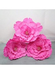 40cm Hot Pink Giant Artificial Peony Flower For Wedding Backdrop Decor