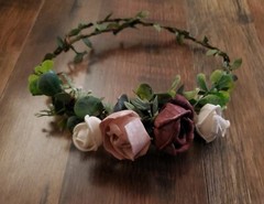 Mauve Pink Burgundy Cascade Sola Wood Bridal Bouquet Artificial Wedding Flowers