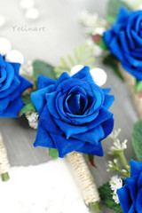 1 pc Ivory Rose Men Boutonniere for Wedding Groom Groomsmen Artificial Flower…
