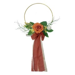 Floral Hoop Wreath Decorative Flowers Wall Wreath for Party Holiday Festival