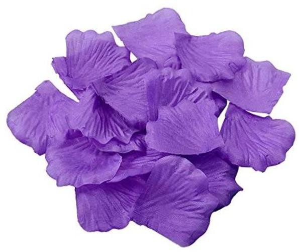 Rose Petals 1200pcs Artificial Flowers Silk Petals for Romantic Night Purple